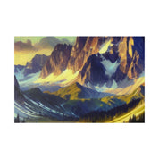 Mountain Whispers at Dusk Mountain Landscape Painting Canvas