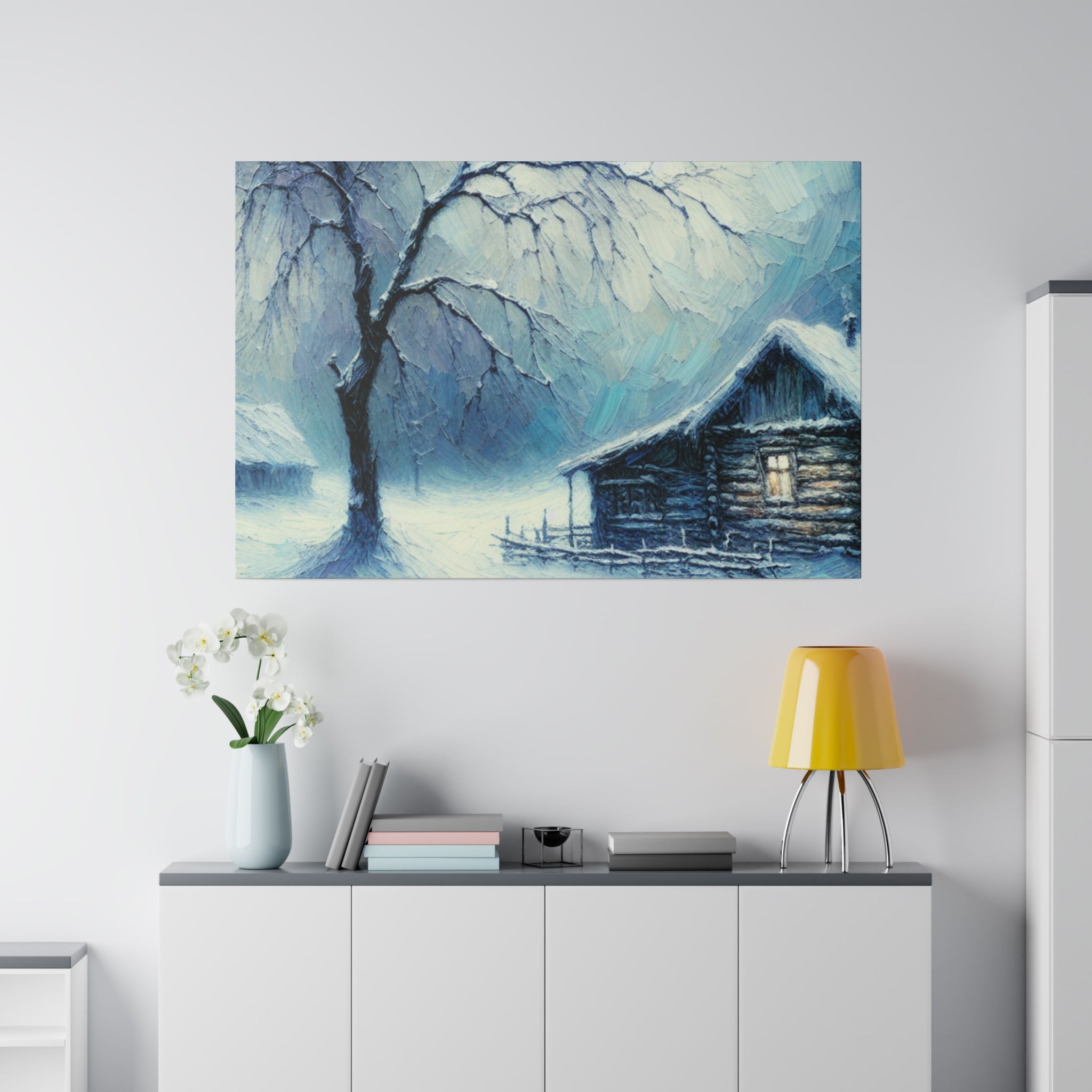 Snow Mystery of Yesteryears Winter Painting Canvas