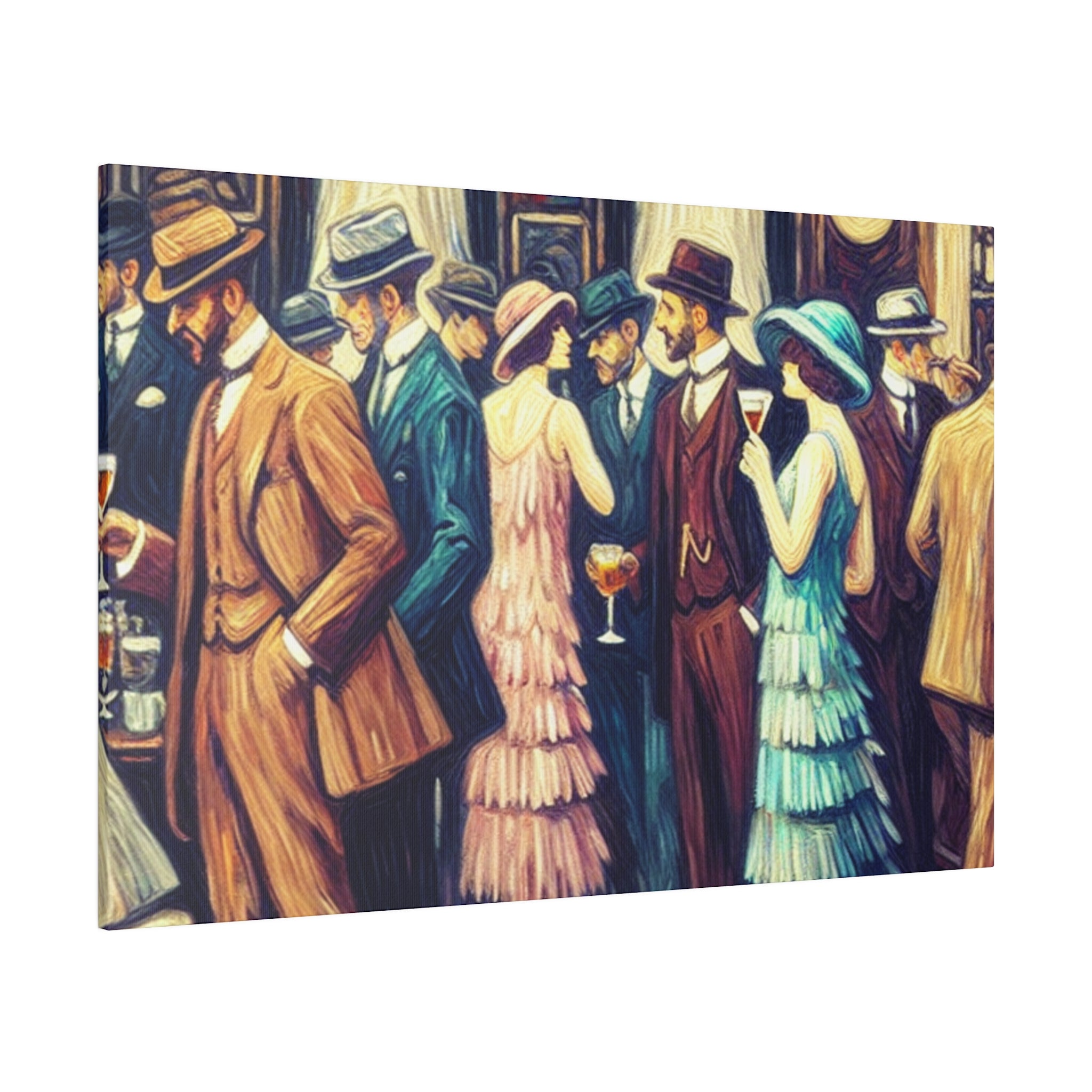 Hootch Hideout Haven Retro Speakeasy Bar Art Canvas