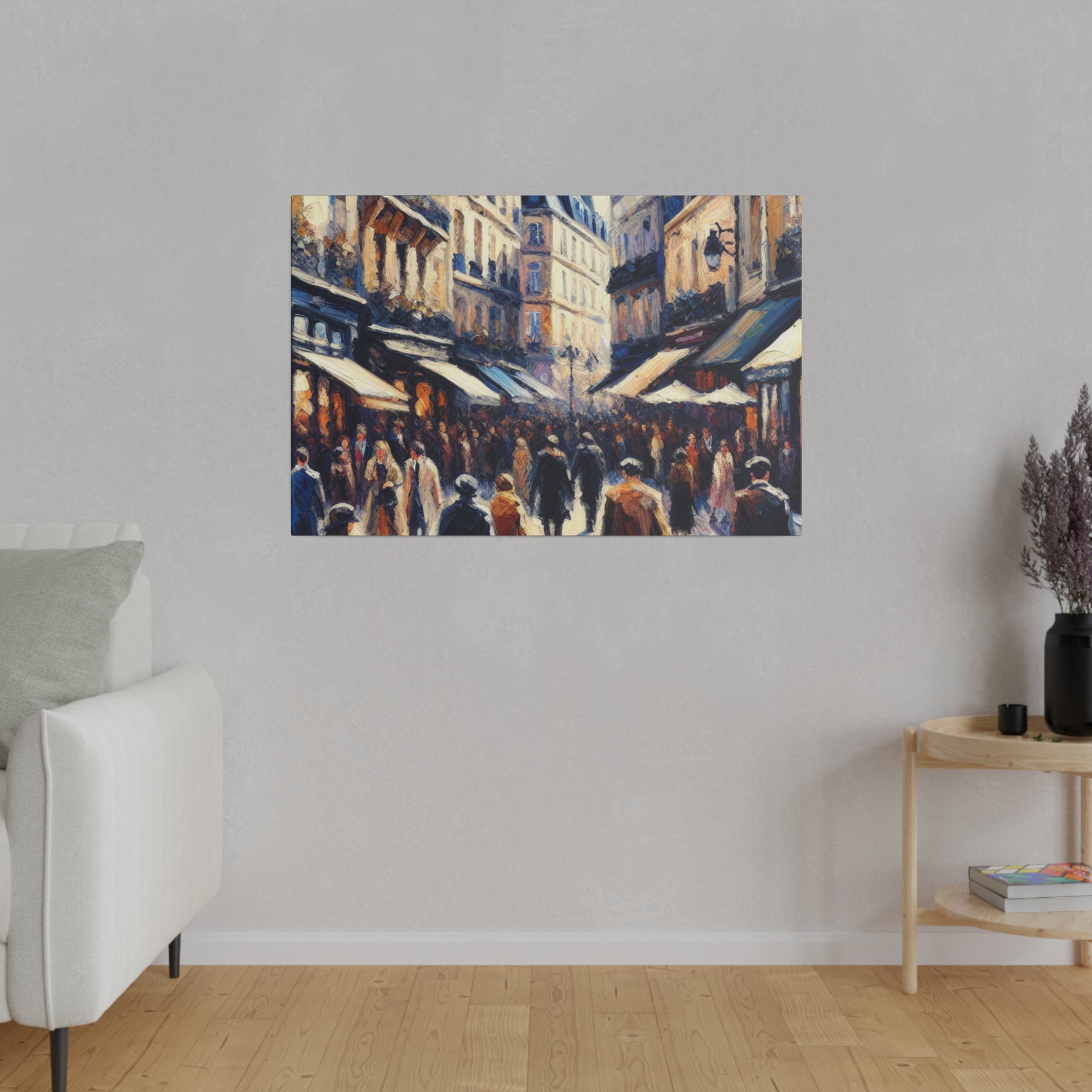 Parisian Melody French Street Painting Canvas