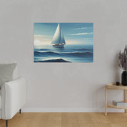 Serenity Voyage Sailboat Painting Canvas