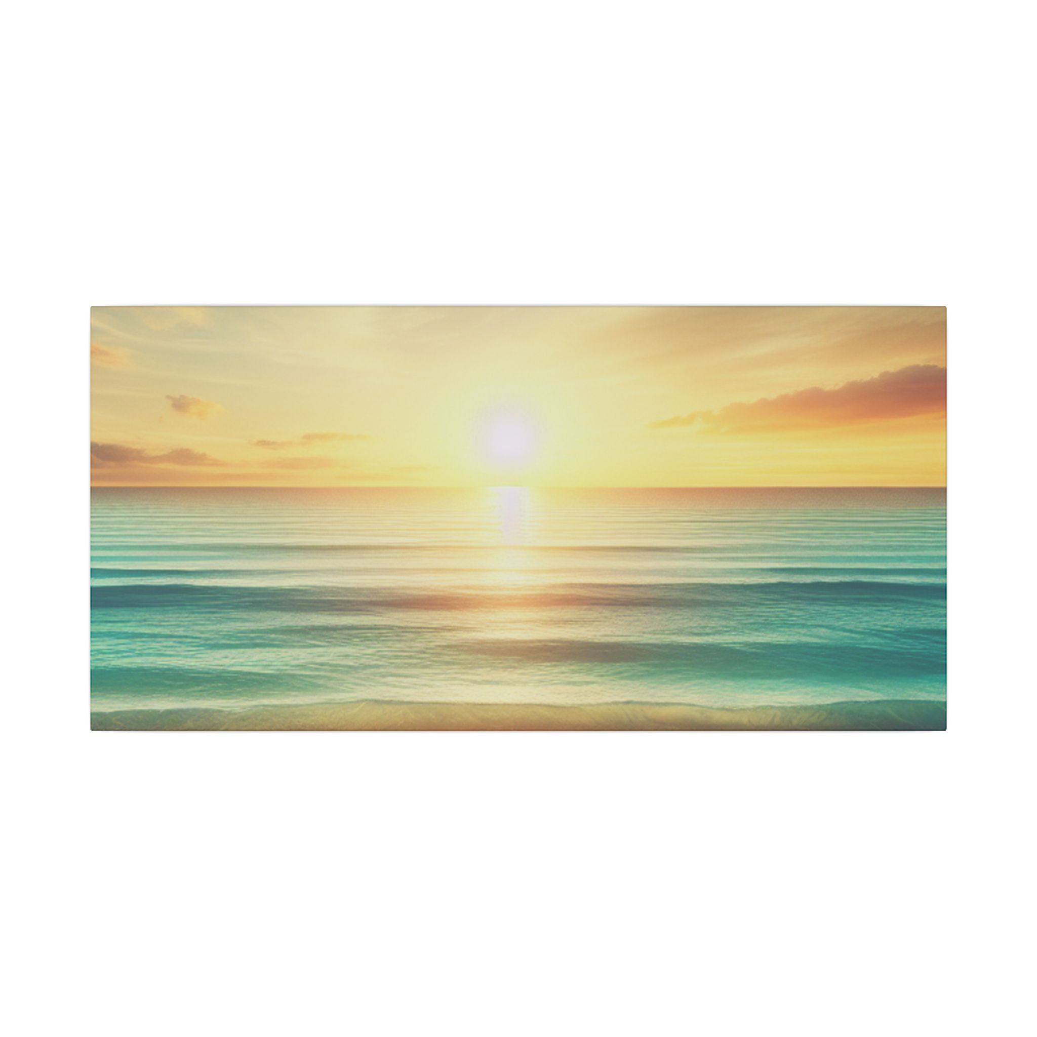 Seascape Ocean Sunset Coastal Wall Art Canvas