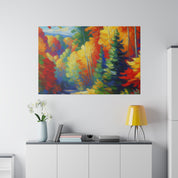 Autumn Cascade Symphony Fall Painting Canvas