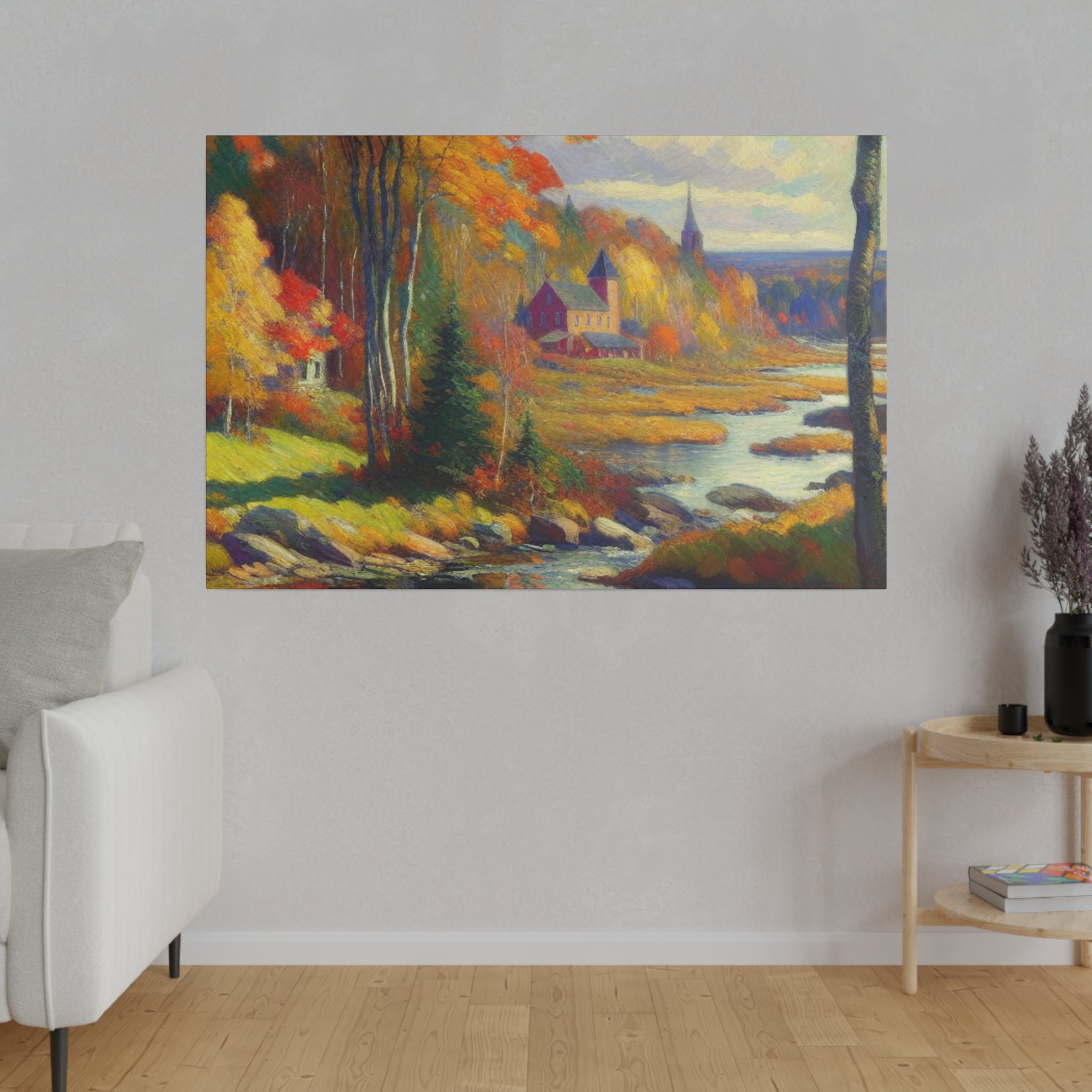 Autumn Whisper Symphony Fall Painting Canvas