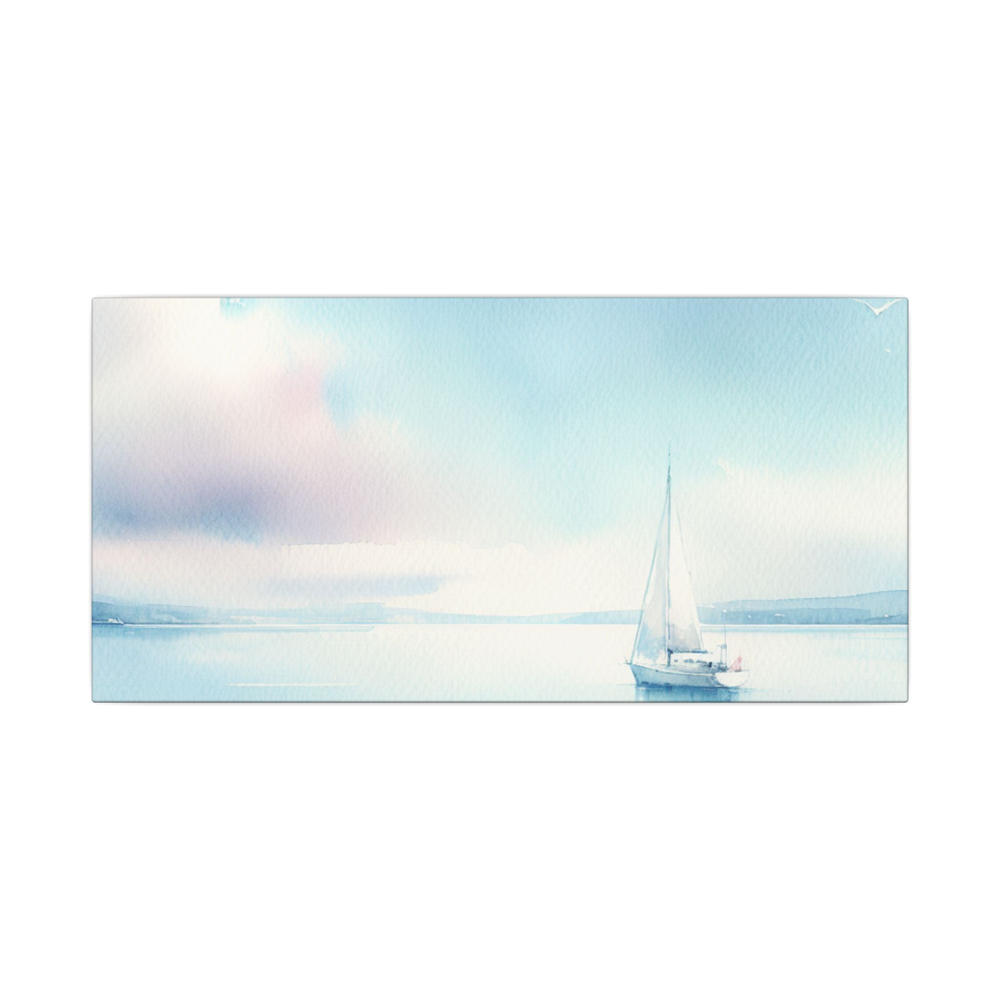Solitary Sailboat Canvas