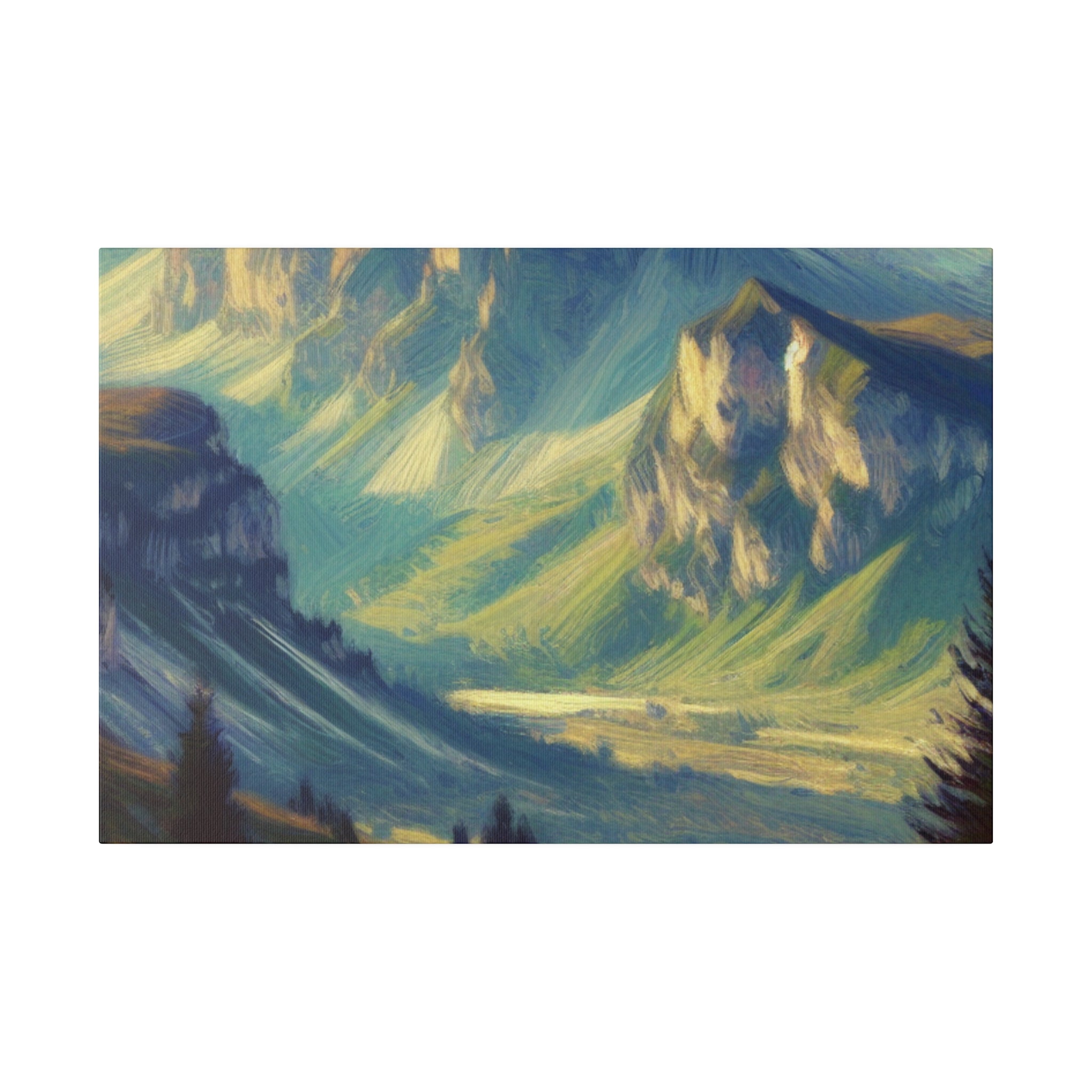 Majestic Nature Mountain Landscape Painting Canvas