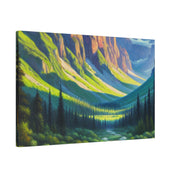 Majestic Dawn Mountain Landscape Painting Canvas