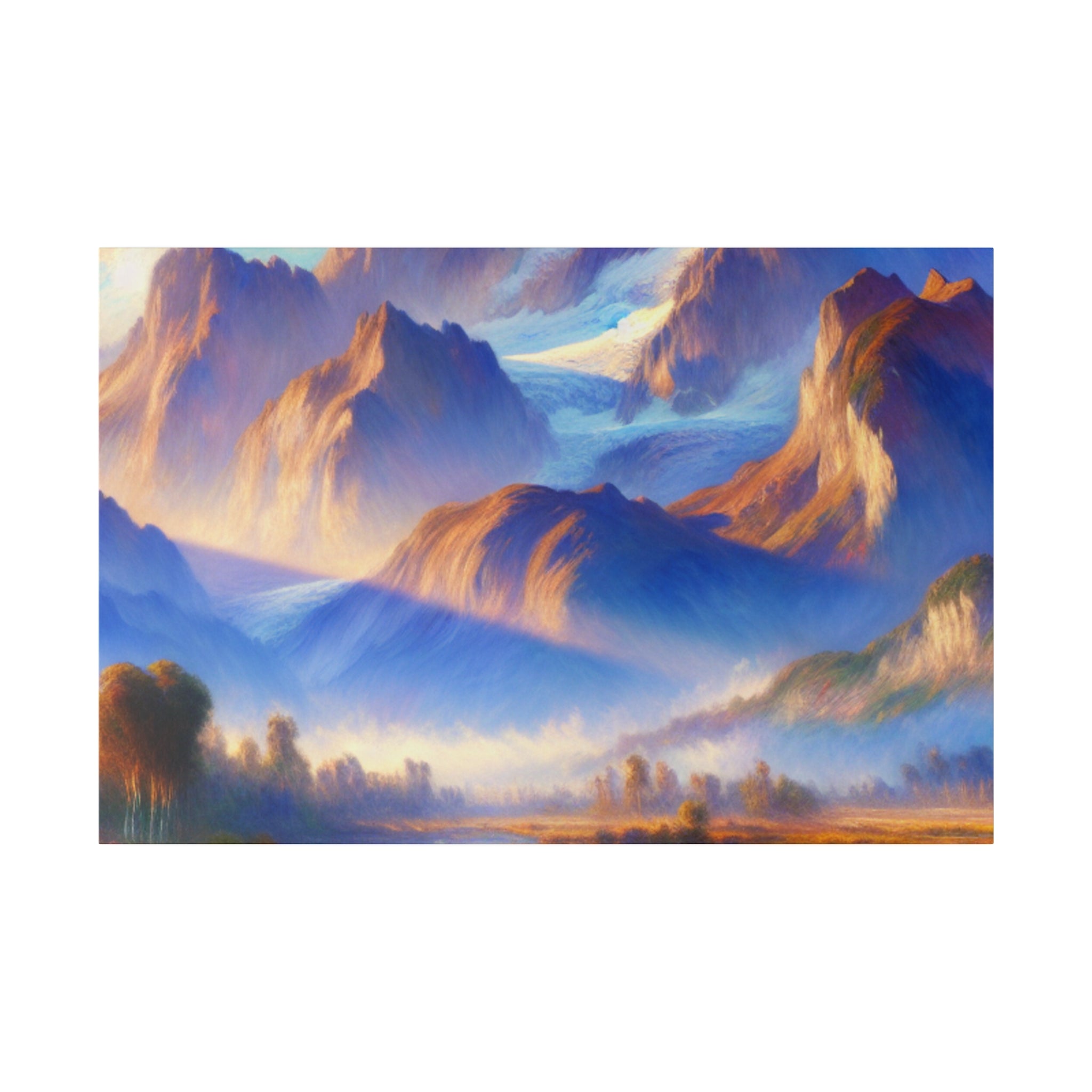 Enigmatic Mist Mountain Landscape Painting Canvas