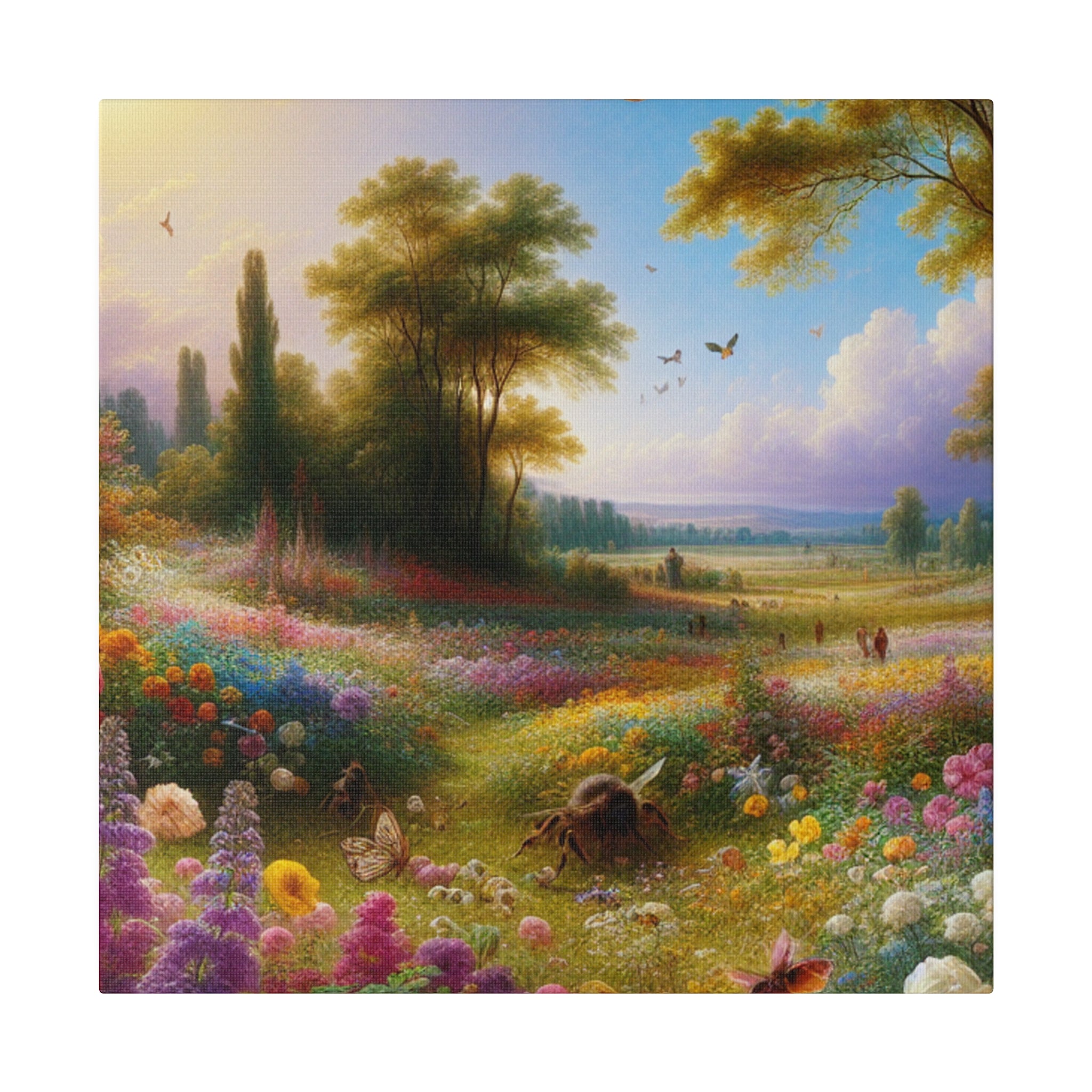 Flourishing Blooms Landscape Nature Painting Canvas