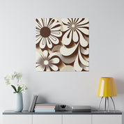 Psychedelic Petal Explosion: The 70s Floral Reverie Floral Wall Art 70s Artwork Canvas