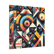 Kaleidoscopic Symphony of Shapes Geometric Painting Canvas