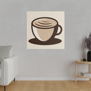 Coffee Artwork | Modern Coffee Cup Decor | Coffee Shop Wall Art Canvas