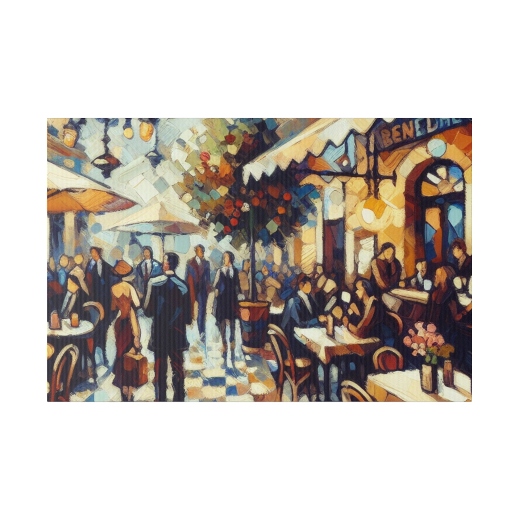 European Serenity Scenes Cafe Artwork Canvas