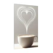 Coffee Steam Heart Canvas