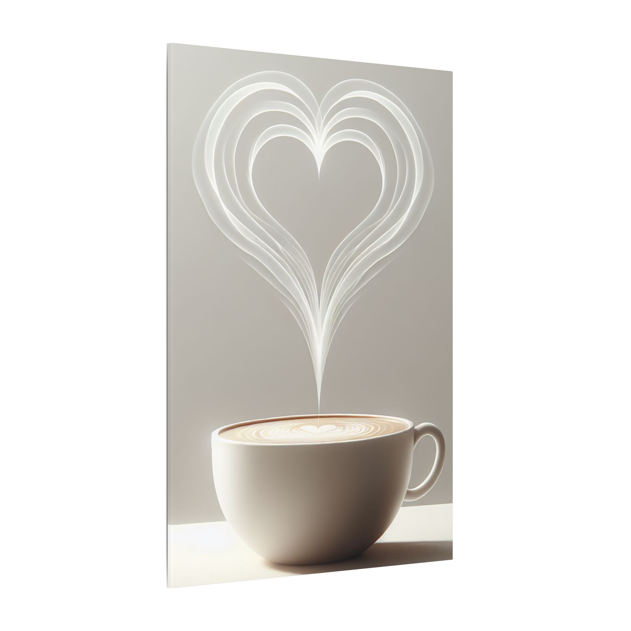 Coffee Steam Heart Canvas