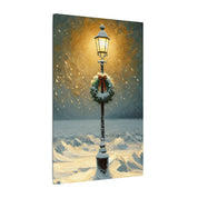 Winter Night Christmas Lamp Canvas