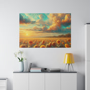 Sunlit Serenity Floral Wall Art Sunflower Painting Canvas