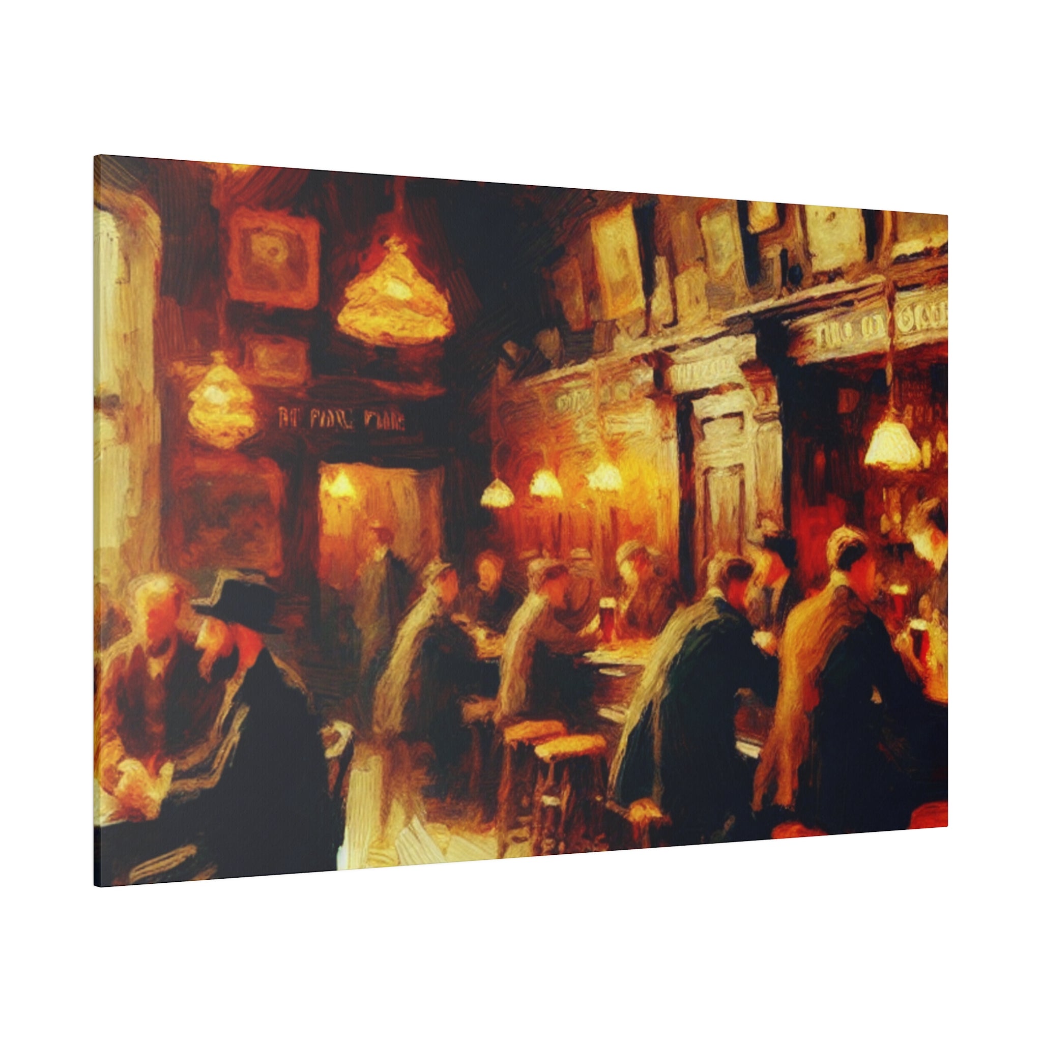 Emerald Harmony Irish Pub Bar Art Canvas