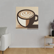 Contemporary Minimalist Brew Impressions Coffee Wall Art Canvas