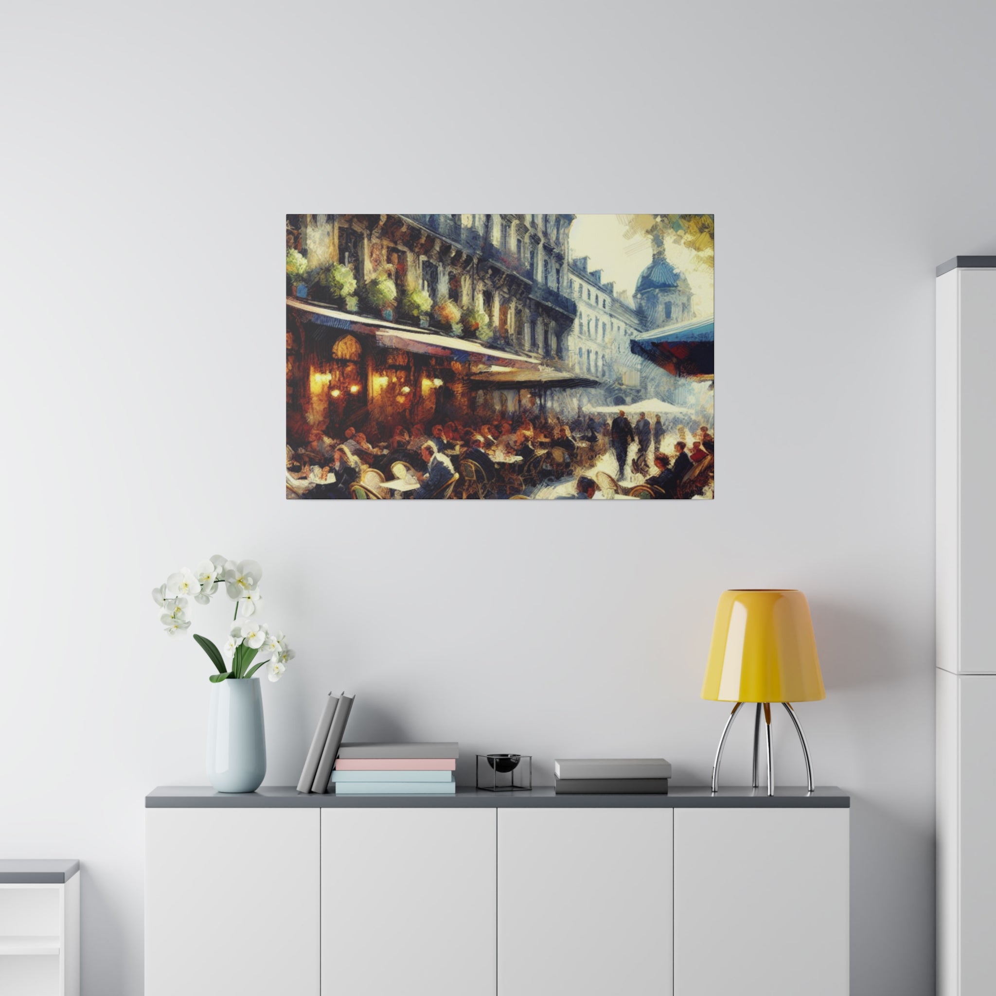 Espresso Enigma European Cafe Artwork Canvas