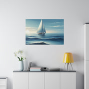 Serenity Voyage Sailboat Painting Canvas