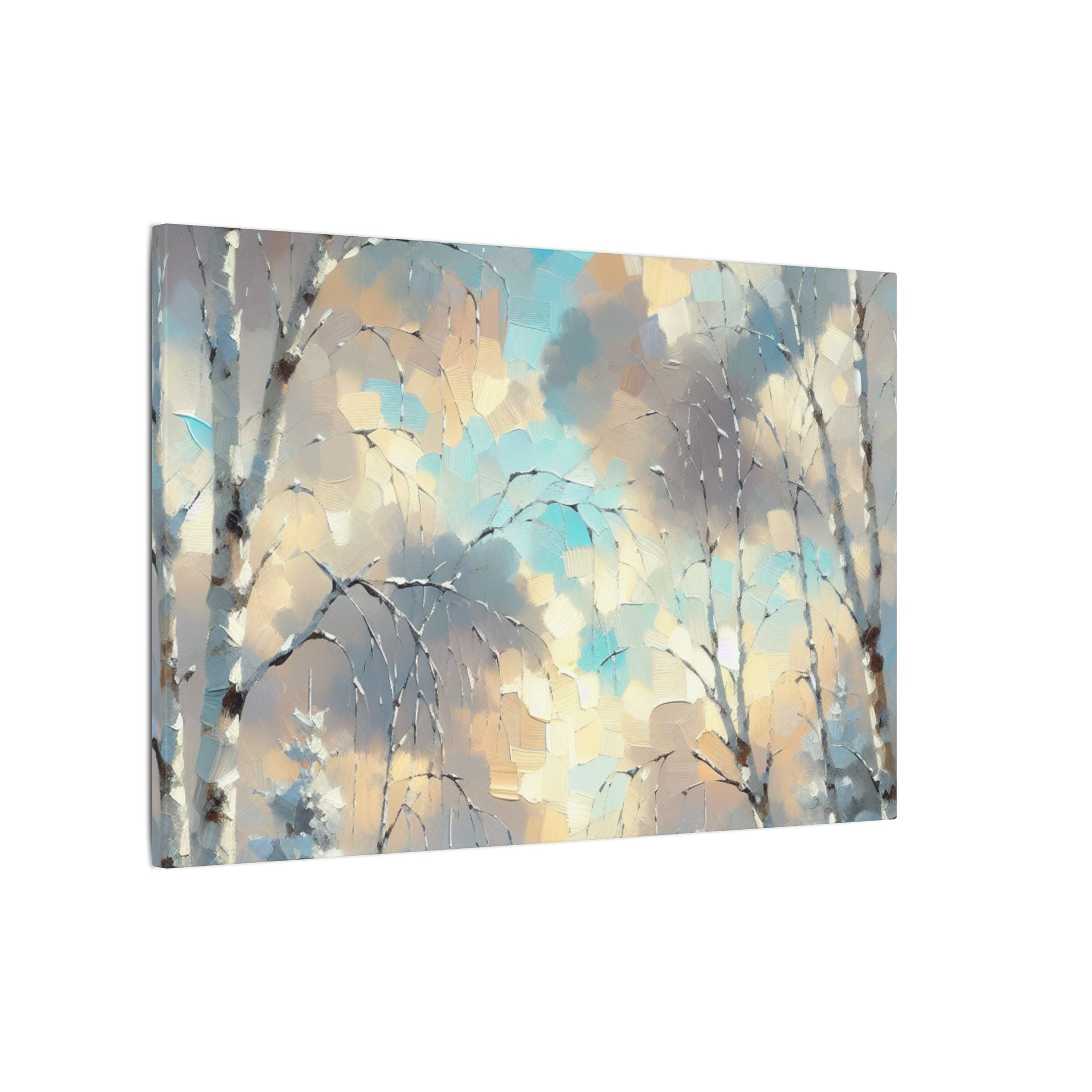 Snowy Birch Branches Canvas