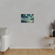 Winter Snowy Dream Northern Lights Painting Canvas