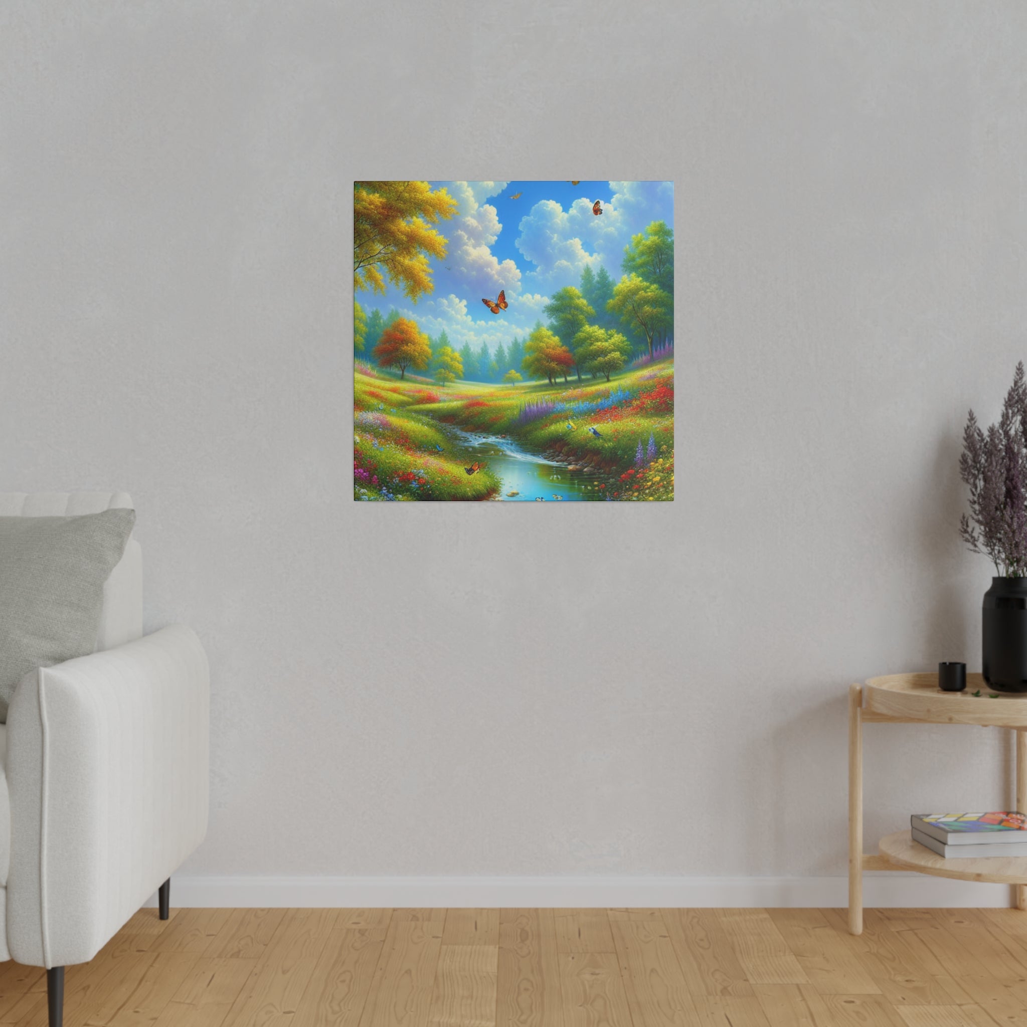 Sun-Kissed Summer Splendor Landscape Painting Canvas