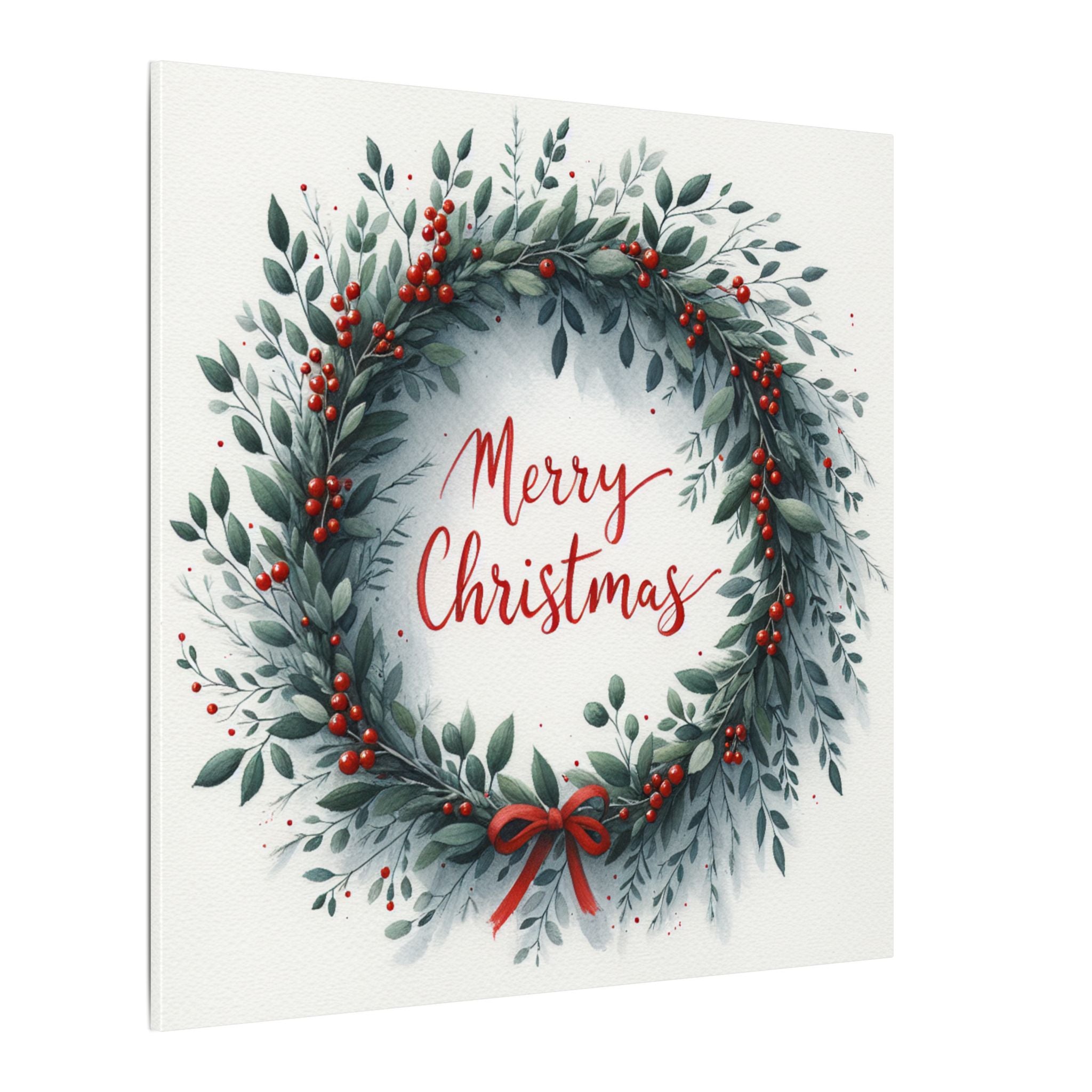 Merry Christmas Wreath Canvas