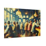 American Pub 1950s Retro Bar Art Canvas