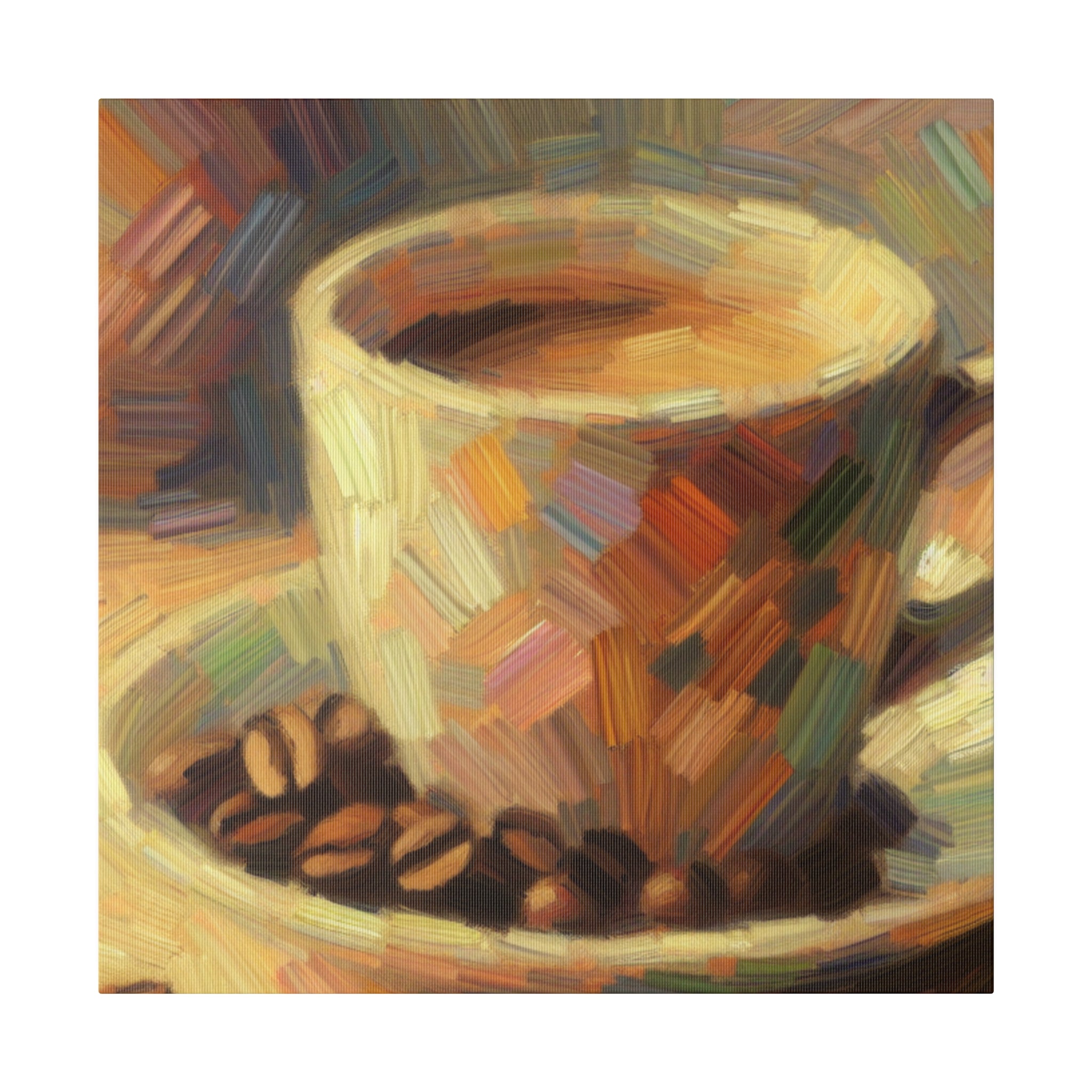 Rustic Coffee Bean Cafe Decor Coffee Painting Canvas