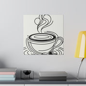 Coffee Artwork | Minimalist Coffee Cup Art | Coffee Shop Wall Art Canvas