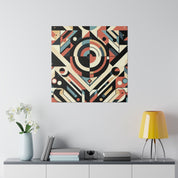 Maximalist Mosaic of Modernity Geometric Painting Canvas