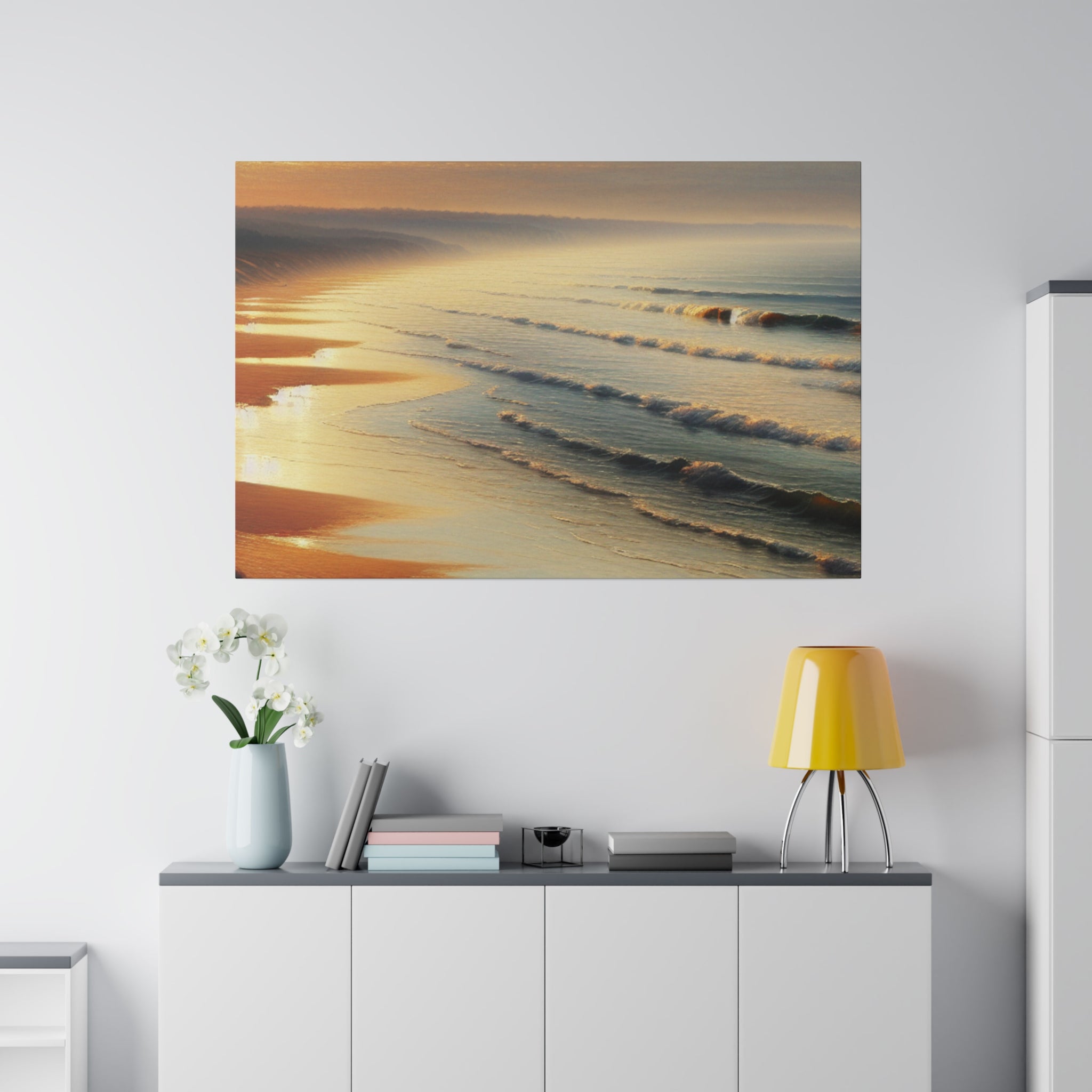 Seascape Coastal Style Tonalism Beach Painting Canvas