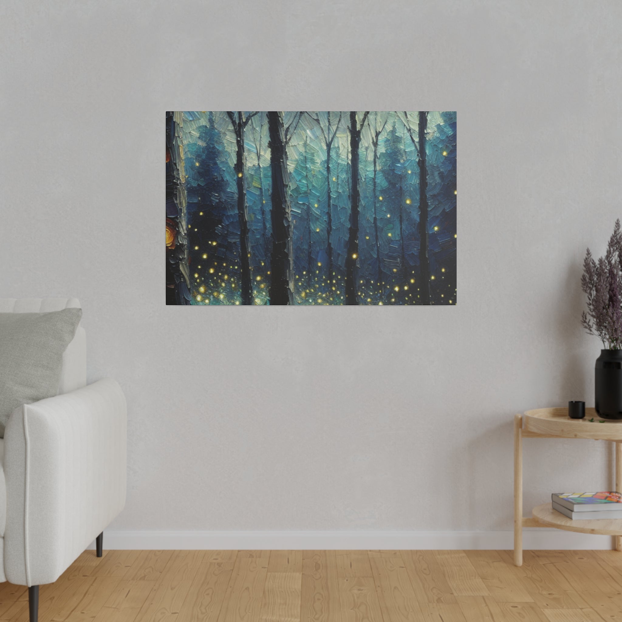 Luminary Glade Firefly Forest Painting Canvas