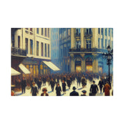 Parisian Palette Symphony Vintage  French Street Painting Canvas