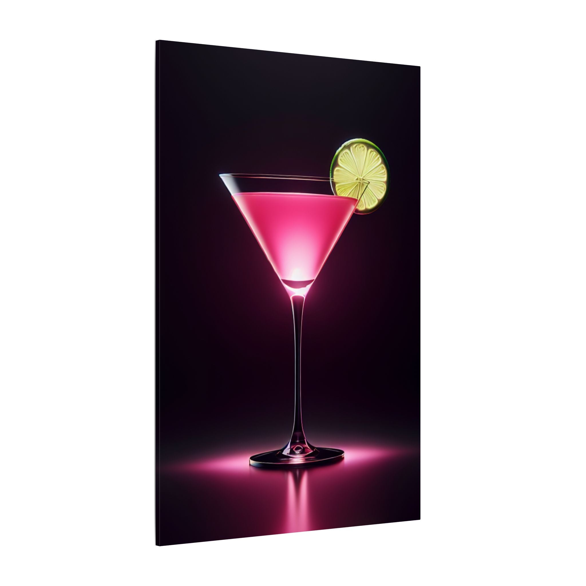 Glowing Cosmopolitan Cocktail Canvas