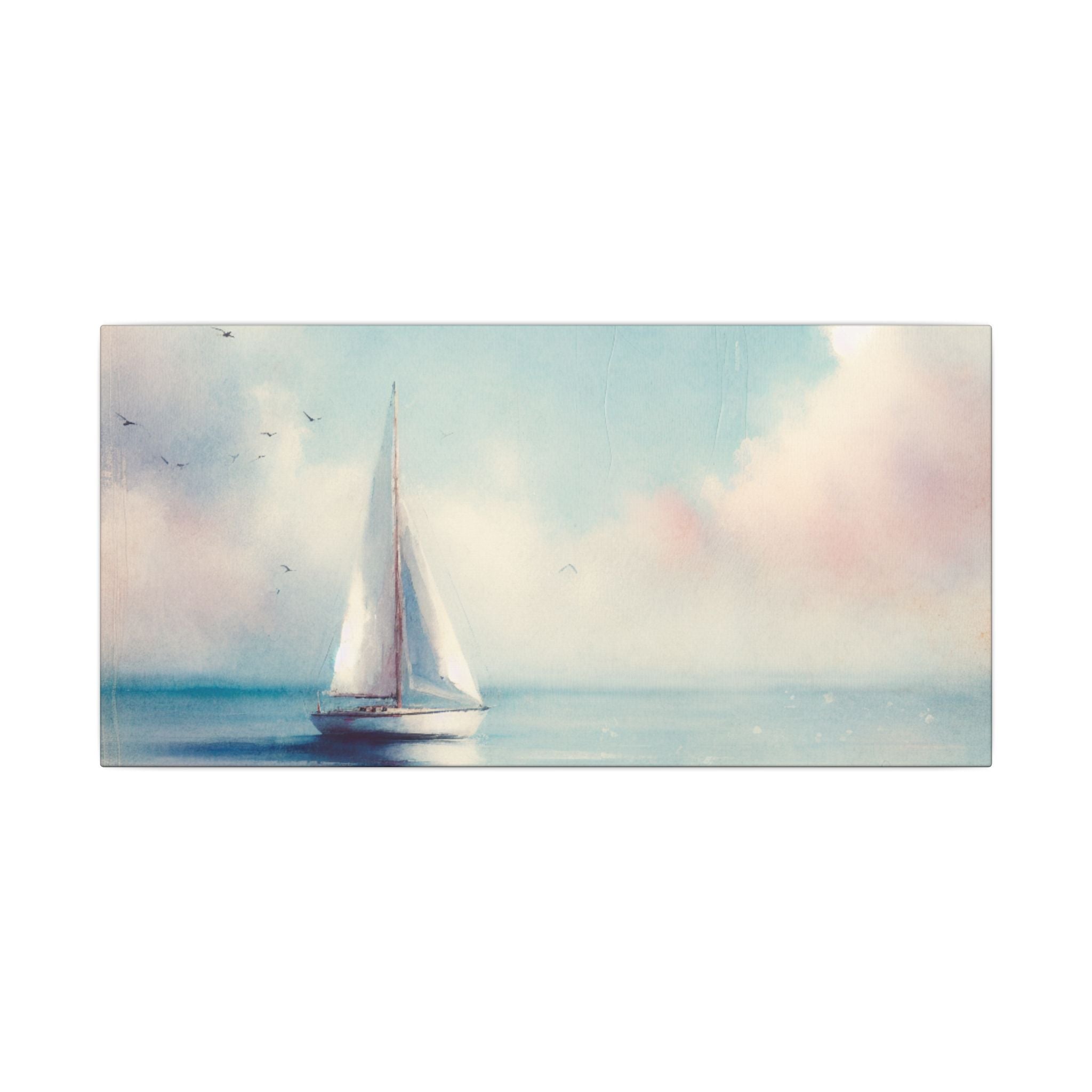 Pastel Mist Sailboat Canvas
