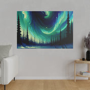 Aurora Winter Whisper Northern Lights Painting Canvas