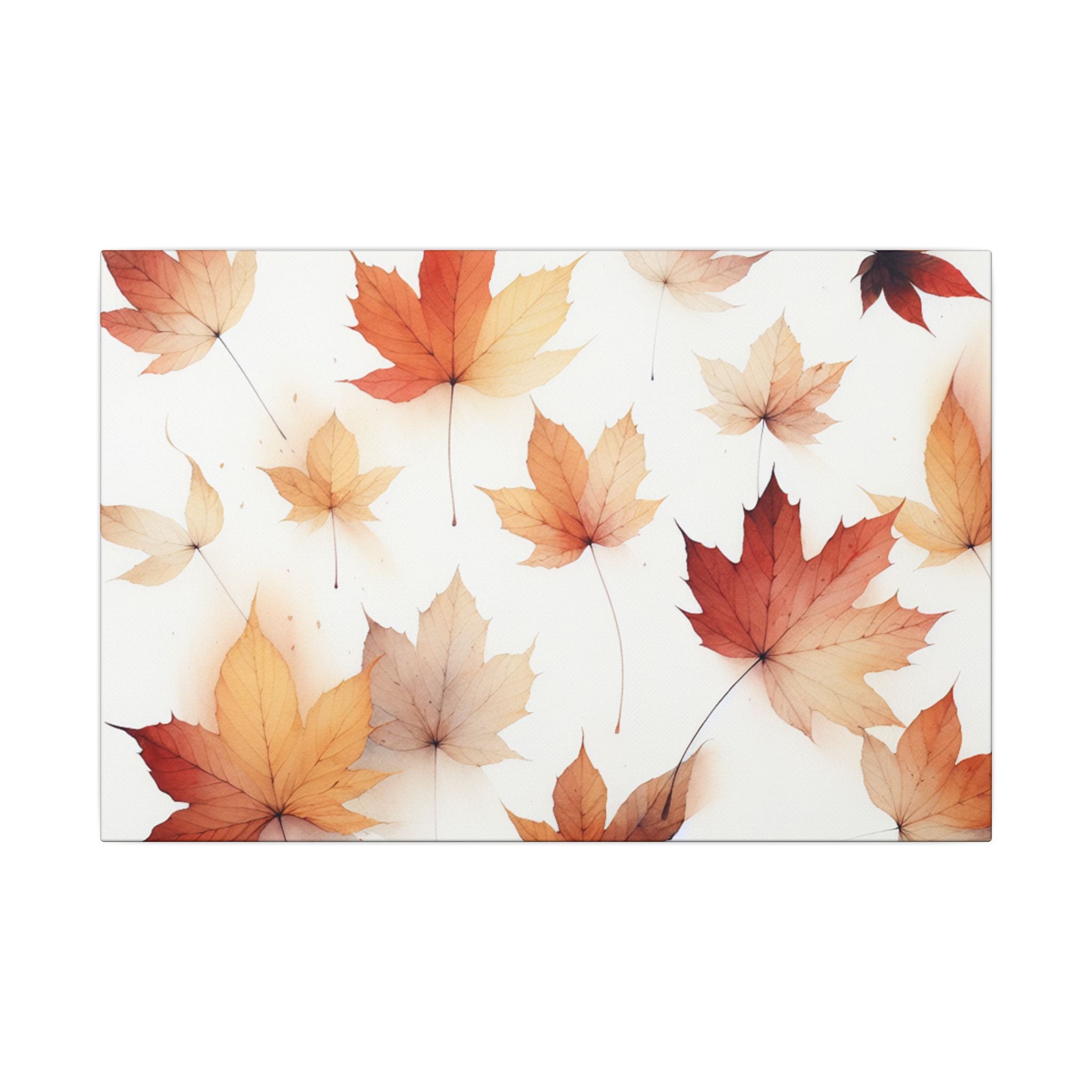 Falling Leaves Minimalist Canvas