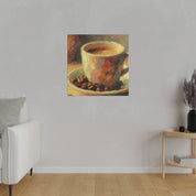 Rustic Coffee Bean Cafe Decor Coffee Painting Canvas