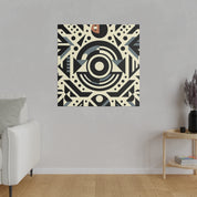 Geometric Symphony in Vivid Dimensions Geometric Painting Canvas