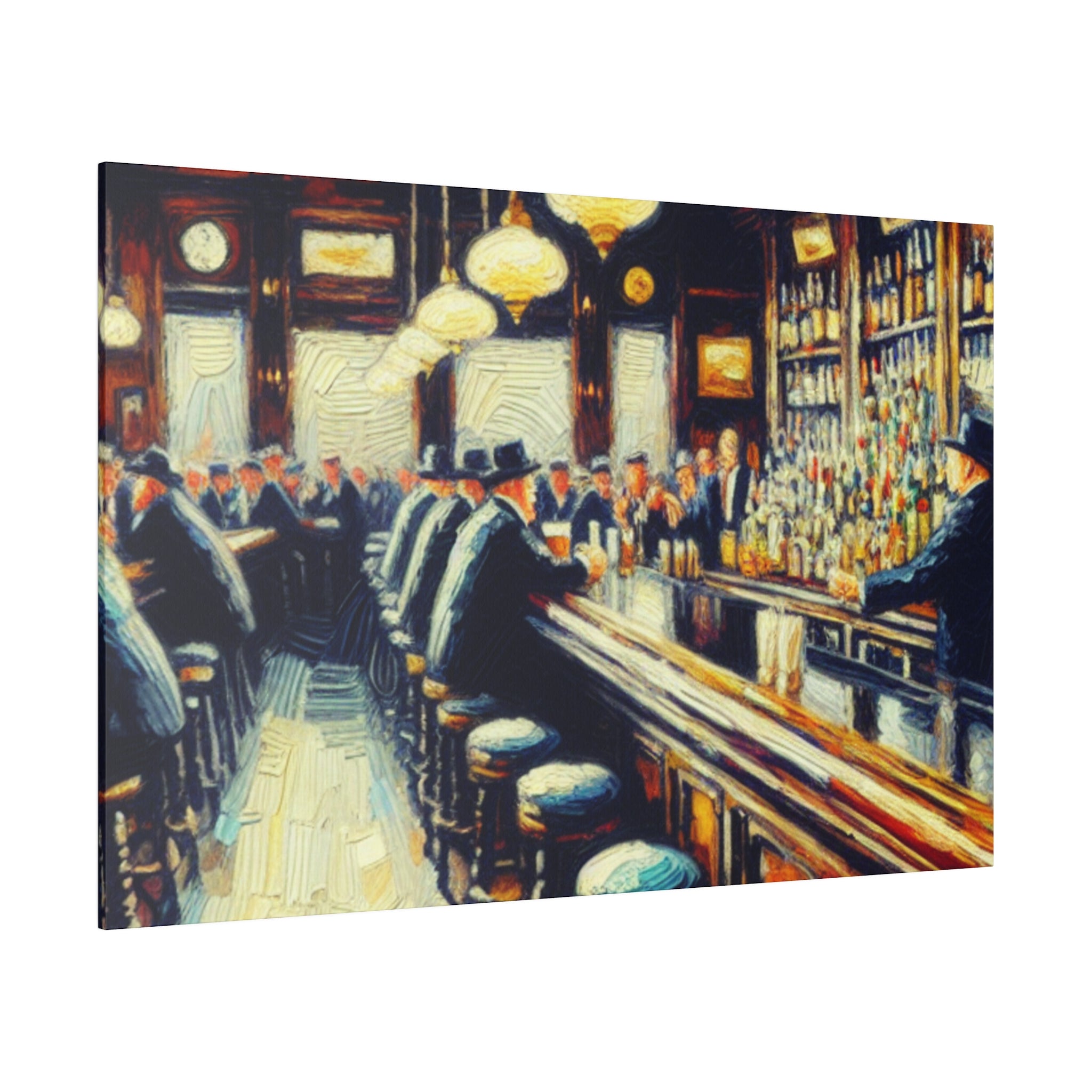 Freedom Draft Brew Retro Old Time Bar Art Canvas