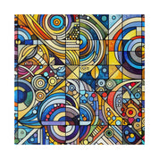 Geometric Curves Abstract Artwork Painting Canvas