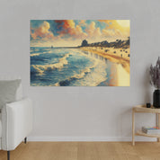 Seaside Strokes Vintage Beach Dreamscape Beach Painting Canvas