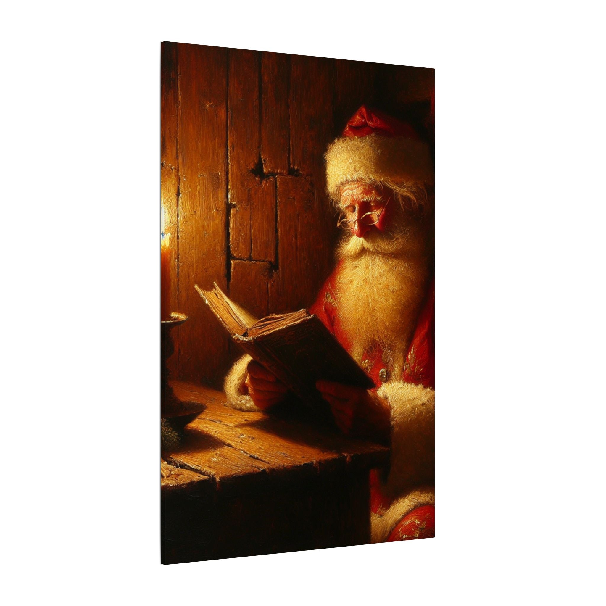 Santa by Candlelight Canvas