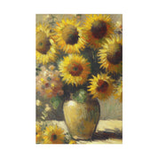 Timeless Blooms Flowers In Vase Sunflower Painting Canvas