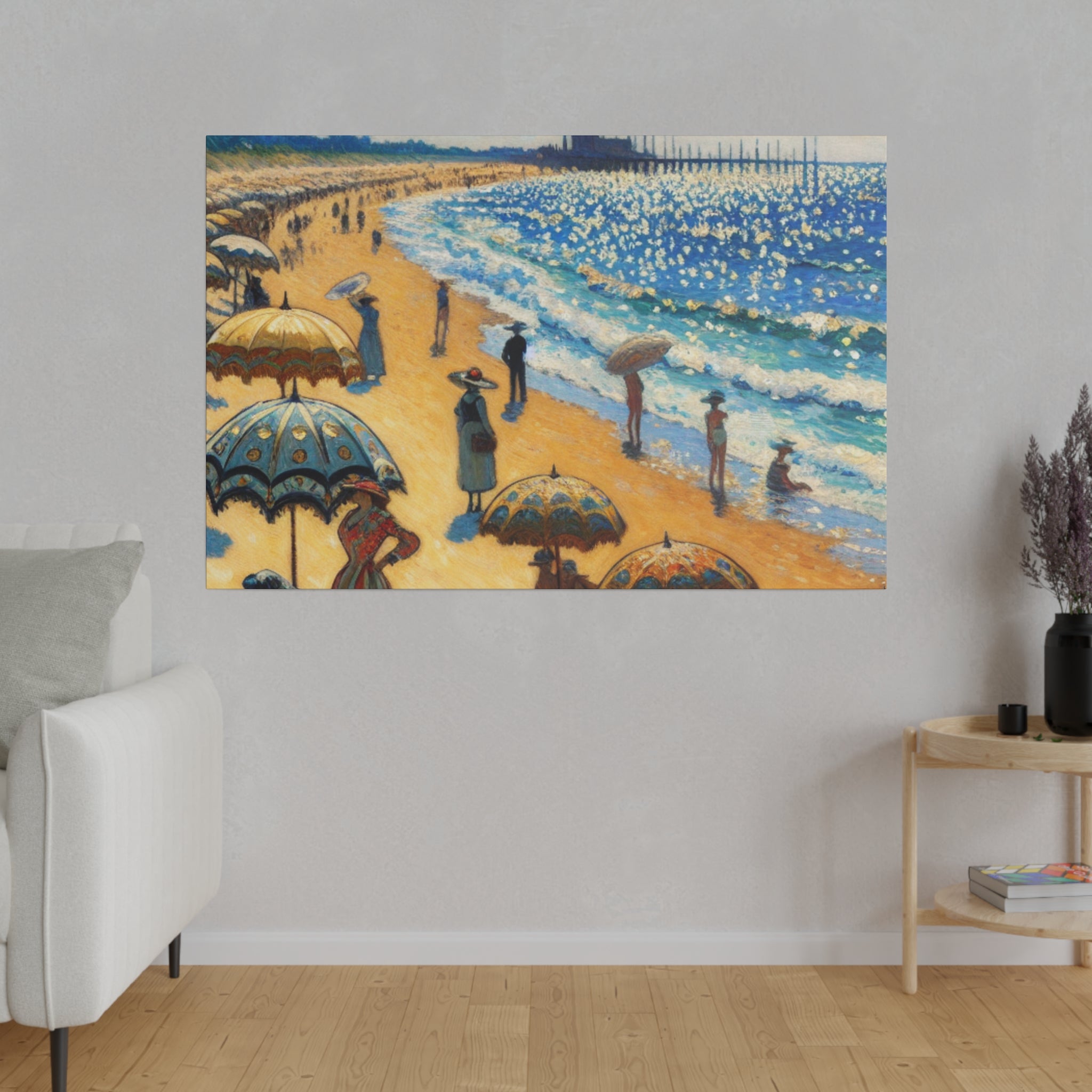 Seashore Reverie Coastal Decor Impressionist Beach Painting Canvas