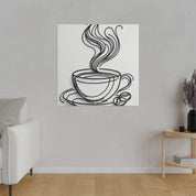 Simplicity Brewed Minimalist Coffee Art Canvas