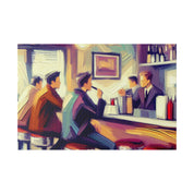 50s Afternoon Expressionist Diner Painting Canvas